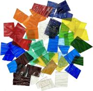 🌈 unicoshape transparent cathedral stained glass pieces sheets - ideal for artwork and crafts art projects - 35.28oz value pack logo