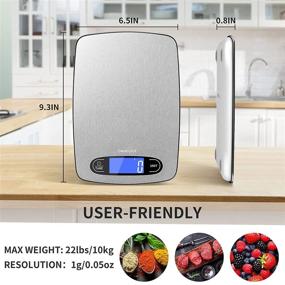 img 1 attached to 🍽️ Geekclick Food Scale: Precision Digital Kitchen Weight Scale for Cooking, Baking & Weight Loss - Sleek Stainless Steel Design, 1g/0.05oz Precision, Measuring Tools