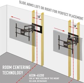 img 3 attached to 📺 Optimized Full Motion TV Wall Mount with 32 inch Long Extension for 42 to 80 inch TVs