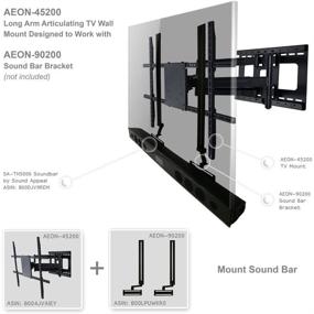 img 1 attached to 📺 Optimized Full Motion TV Wall Mount with 32 inch Long Extension for 42 to 80 inch TVs