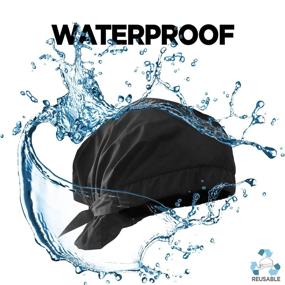 img 1 attached to 🧢 HAVHAF Dapper Men Shower Cap for Men (Matte Black, XL) - Reusable Waterproof Extra Large Cap for Braids, Long Hair, and Men, Perfect Gift for Man