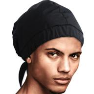 🧢 havhaf dapper men shower cap for men (matte black, xl) - reusable waterproof extra large cap for braids, long hair, and men, perfect gift for man logo