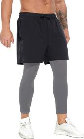 img 3 attached to 🏋️ SS COLOR FISH Men Compression Pants: Premium Athletic Baselayer Legging for Intense Workouts and Running