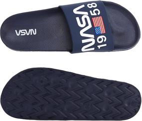 img 1 attached to 👟 Black NASA Men's Athletic Shoes: IFARADAY Slides Sandals