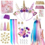 tacobear unicorn headband craft kit for girls - creative unicorn arts and crafts set to diy and create your own unicorn headbands - hair accessories and gifts for girls ages 3-10 years old логотип