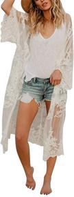 img 4 attached to 👙 Jeasona Women's Beach Kimono Robes Cardigan Cover Up - Stylish Beach Dress