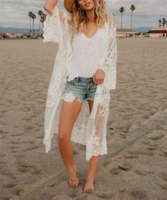 img 3 attached to 👙 Jeasona Women's Beach Kimono Robes Cardigan Cover Up - Stylish Beach Dress