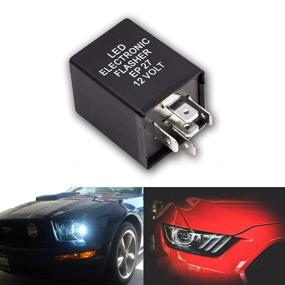 img 2 attached to 🚗 Upgrade Your Ford Mustang: PA EP27 LED Flasher Relay 5-PIN Turn Signal Light Bulbs Electronic Fix Kit