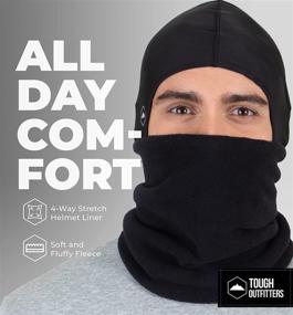 img 1 attached to Versatile Neck Warmer with Helmet Liner Hood - Ultimate Balaclava Hoodie for Winter Sports and Outdoor Activities! Stay Warm, Protected, and Stylish in Snow, Wind, and Cold Weather. Perfect for Men & Women!