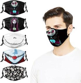 img 4 attached to 🔒 Ultimate Protection: 5PCS Face Cover with 10 Filters - Adjustable, Reusable, Windproof, Dustproof Balaclava for Men, Women, Adults