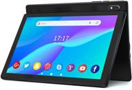 📱 flyingtech 10 inch android 10.0 tablet, 2gb ram, 32gb rom, quad core processor, hd ips screen, 2.0mp front + 8.0mp rear camera, 6000mah battery, touchscreen, wifi, bluetooth logo