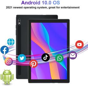 img 2 attached to 📱 FLYINGTECH 10 inch Android 10.0 Tablet, 2GB RAM, 32GB ROM, Quad Core Processor, HD IPS Screen, 2.0MP Front + 8.0MP Rear Camera, 6000mAh Battery, Touchscreen, WiFi, Bluetooth