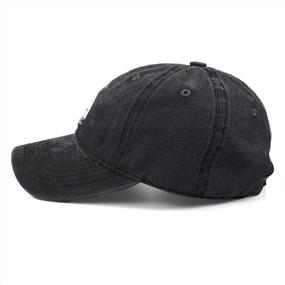 img 3 attached to Unisex UFO Bigfoot Denim Hat: Stylish Adjustable Washed Dyed Cotton Dad Baseball Cap