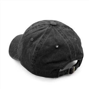 img 2 attached to Unisex UFO Bigfoot Denim Hat: Stylish Adjustable Washed Dyed Cotton Dad Baseball Cap