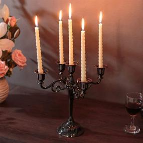 img 3 attached to VINCIGANT Black Candle Holders: Stylish Fireplace Candelabra for Taper Candles – Perfect Dinning Room Table Centerpiece Decoration for Christmas