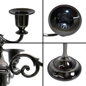 img 2 attached to VINCIGANT Black Candle Holders: Stylish Fireplace Candelabra for Taper Candles – Perfect Dinning Room Table Centerpiece Decoration for Christmas
