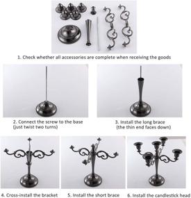 img 1 attached to VINCIGANT Black Candle Holders: Stylish Fireplace Candelabra for Taper Candles – Perfect Dinning Room Table Centerpiece Decoration for Christmas