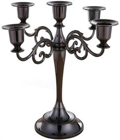 img 4 attached to VINCIGANT Black Candle Holders: Stylish Fireplace Candelabra for Taper Candles – Perfect Dinning Room Table Centerpiece Decoration for Christmas