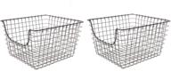 📦 spectrum diversified scoop wire storage basket, medium, industrial gray, 2-pack: organize and declutter with style logo