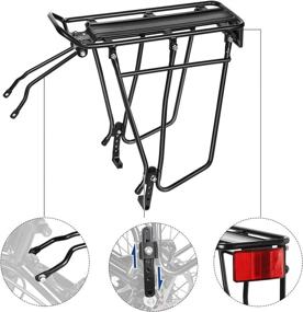 img 2 attached to 🚲 SONGMICS Adjustable Bicycle Cargo Carrier Rack with Disc Brake - USBC03B