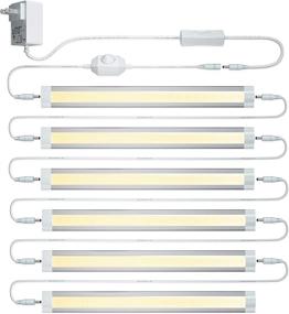 img 4 attached to 💡 LAMPAOUS LED Under Cabinet Light Bar, Linkable and Dimmable, Closet & Kitchen Lighting, 12&#34; Inch 6Pack Set (Warm White 3000K)