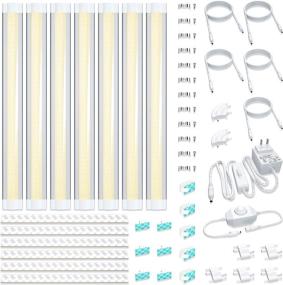 img 3 attached to 💡 LAMPAOUS LED Under Cabinet Light Bar, Linkable and Dimmable, Closet & Kitchen Lighting, 12&#34; Inch 6Pack Set (Warm White 3000K)