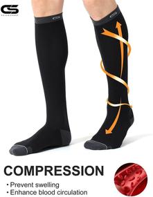 img 2 attached to 🧦 Celersport Compression Socks: 3 Pairs for Ultimate Nursing Support - 20-30mmHg Compression Level for Men and Women