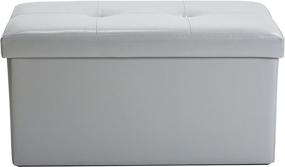 img 3 attached to Simplify F 0630 GREY Folding Storage Ottoman Furniture