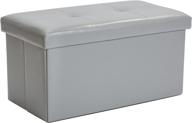 simplify f 0630 grey folding storage ottoman furniture logo