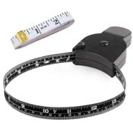 📏 60-inch body measuring tape: retractable body tape measure with lock pin and push button - black logo