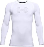 👕 boys' active clothing: under armour heatgear sleeve in white logo