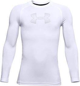img 4 attached to 👕 Boys' Active Clothing: Under Armour HeatGear Sleeve in White