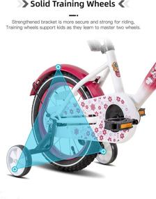 img 2 attached to 🚲 JOYSTAR Starry Kids Bike for Girls Ages 3-9 Years with Hand Brake, Basket, Training Wheels, and Fenders - 14, 16, or 18 Inch Princess Bicycles for Children