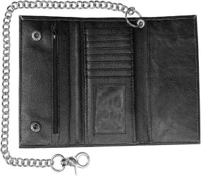 img 4 attached to Cowhide Genuine Leather Trifold Trucker Men's Accessories