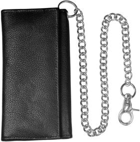 img 3 attached to Cowhide Genuine Leather Trifold Trucker Men's Accessories