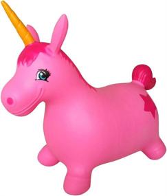 img 4 attached to AppleRound Inflatable Unicorn Hopper for Sports & Outdoor Play