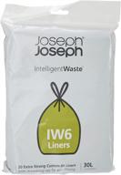 🗑️ мусорные пакеты joseph joseph intelligent waste iw6 для общего мусора для totem max 30 л / 8 галлонов, 20 штук, серый: прочные и удобные! логотип