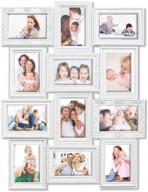 📸 jerry & maggie - white pvc photo frame: collage wall hanging with 12 sockets for 6x4 photos - classic loyalty style логотип