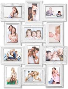 img 4 attached to 📸 JERRY & MAGGIE - White PVC Photo Frame: Collage Wall Hanging with 12 Sockets for 6x4 Photos - Classic Loyalty Style