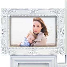 img 1 attached to 📸 JERRY & MAGGIE - White PVC Photo Frame: Collage Wall Hanging with 12 Sockets for 6x4 Photos - Classic Loyalty Style