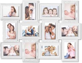 img 3 attached to 📸 JERRY & MAGGIE - White PVC Photo Frame: Collage Wall Hanging with 12 Sockets for 6x4 Photos - Classic Loyalty Style