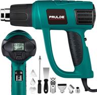 🔥 heat gun with lcd display, prulde n2030 hot air gun - adjustable temperature & air flow (120°f-1200°f) with 6 nozzle attachments logo