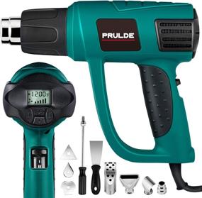 img 4 attached to 🔥 Heat Gun with LCD Display, PRULDE N2030 Hot Air Gun - Adjustable Temperature & Air Flow (120°F-1200°F) with 6 Nozzle Attachments