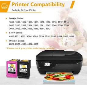 img 3 attached to 🖨️ High-Quality CMCMCM Remanufactured Ink Cartridges for HP 61XL 61 XL | DeskJet 1000 1010 1050 1510 2050 2510 3000 3050 3510, ENVY 4500 5530, OfficeJet 2620 4630 Printer | Black/Tri-Color, 2-Pack