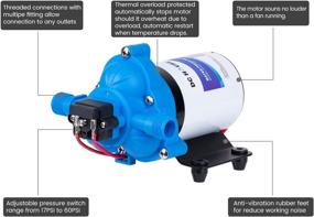 img 2 attached to 🚰 High-Performance DC HOUSE 12V RV Water Pump - 3.0 Gallons/min (11.6 Lpm) Self-Priming Transfer Pump for RV/Marine Camper Sprayer