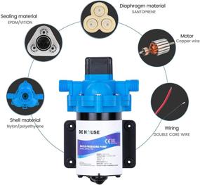 img 1 attached to 🚰 High-Performance DC HOUSE 12V RV Water Pump - 3.0 Gallons/min (11.6 Lpm) Self-Priming Transfer Pump for RV/Marine Camper Sprayer