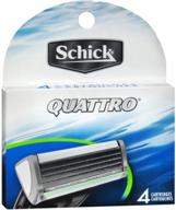 schick quattro men's razor blade refills - value pack of 4 (pack of 3) logo