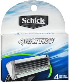 img 1 attached to Schick Quattro Men's Razor Blade Refills - Value Pack of 4 (Pack of 3)