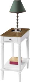 img 3 attached to 🪑 Convenience Concepts Chairside Table in Driftwood/White - 6053210DFTW