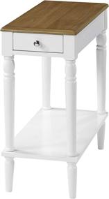img 4 attached to 🪑 Convenience Concepts Chairside Table in Driftwood/White - 6053210DFTW